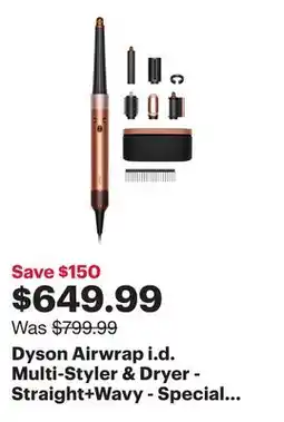 Best Buy Dyson Airwrap i.d. Multi-Styler & Dryer - Straight+Wavy - Special Edition - Amber Silk offer