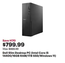 Best Buy Dell Slim Desktop PC (Intel Core i5 14400/16GB RAM/1TB SSD/Windows 11) offer