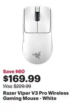 Best Buy Razer Viper V3 Pro Wireless Gaming Mouse - White offer