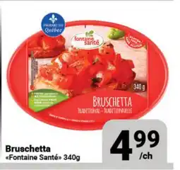 Pasquier Bruschetta Fontaine Santé offer