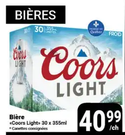 Pasquier BIÈRES Coors LIGHT offer
