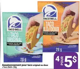 Pasquier Assaisonnement Pour Taco Original ou Doux Taco Bell offer