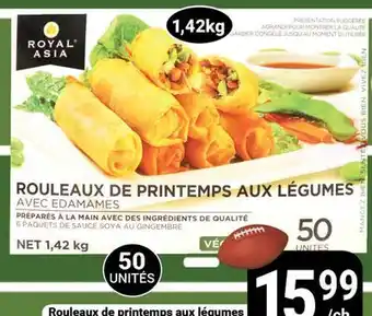 Pasquier Rouleaux de printemps aux légumes avec edamames Royal Asia offer