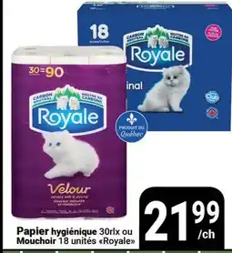 Pasquier Papier hygiénique 30rlx ou Mouchoir 18 unités Royale offer