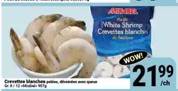 Pasquier Crevettes blanches pelées, déveinées avec queue Gr. 8/12 Mirabel offer