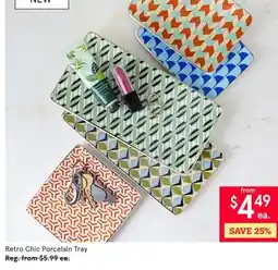 Kitchen Stuff Plus Retro Chic Porcelain Tray offer