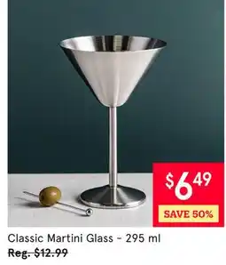 Kitchen Stuff Plus Classic Martini Glass offer