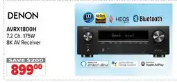 2001 Audio Video AVRX1800H 7.2 Ch. 175W 8K AV Receiver offer