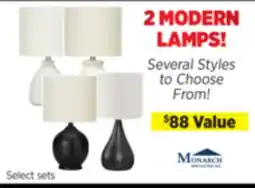 Surplus Furniture 2 Modern Lamps offer