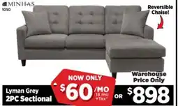 Surplus Furniture Lyman Grey 2Pc Sectional offer