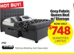 Surplus Furniture Grey Linen Queen Storage Bed offer
