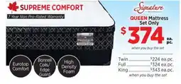 Surplus Furniture Supreme Comfort Queen Mattress Set offer