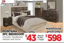 Surplus Furniture Montana 3-Piece Queen Bedroom Set offer