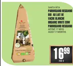 Marches Tau PARMIGIANO REGGIANO BIO AU LAIT DE VACHE BLANCHE SANTA RITA offer