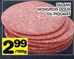 Supermarché PA SALAMI HONGROIS DOUX OU PIQUANT offer