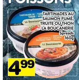 Supermarché PA TARTINADES AU SAUMON FUMÉ, TRUITE OU THON LA BOUCANERIE │ Spreads offer
