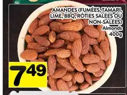 Supermarché PA AMANDES (FUMÉES, TAMARI, LIME, BBQ, RÔTIES SALÉES OU NON-SALÉES) │ Almonds offer