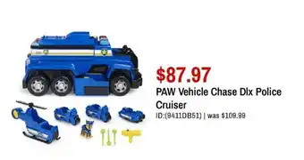Toys R us PAW vehivle chase dlx police cruiser offer