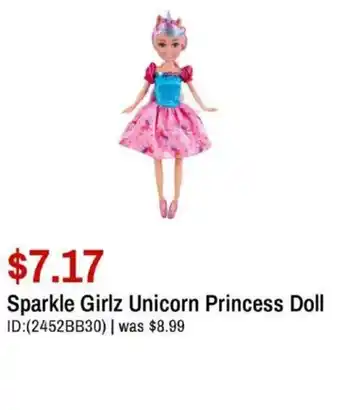 Toys R us Sparkle girlz unicorn princess doll offer