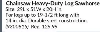 Princess Auto Chainsaw Heavy-Duty Log Sawhorse offer