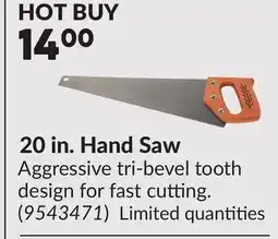 Princess Auto 20 in. Hand Saw offer