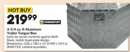 Princess Auto 4-3/4 cu. ftAluminum Trailer Tongue Box offer