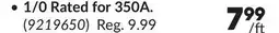 Princess Auto 1/0 Rated for 350A. Welding Cable offer