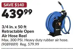 Princess Auto 3/4 in. x 50 Retractable Open Air Hose Reel offer