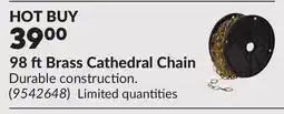 Princess Auto 98 ft Brass Cathedral Chain offer