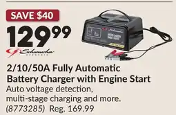 Princess Auto 2/10/50A Fully Automatic Battery Charger with Engine Start offer