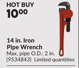 Princess Auto 14 in. Iron Pipe Wrench offer