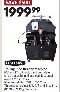 Princess Auto Rolling Pipe Bender Machine offer