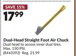 Princess Auto Dual-Head Straight Foot Air Chuck offer