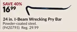 Princess Auto 24 in. I-Beam Wrecking Pry Bar offer