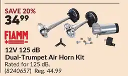 Princess Auto 12V 125 dB Dual-Trumpet Air Horn Kit offer