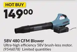 Princess Auto 58V 480 CFM Blower offer