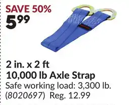 Princess Auto 2 in. x 2 10,000 lb Axle Strap offer