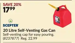 Princess Auto 20 Litre Self-Venting Gas Can offer