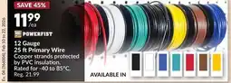 Princess Auto 12 Gauge 25 ft Primary Wire offer