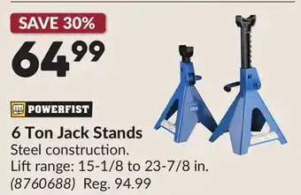 Princess Auto 6 Ton Jack Stands offer