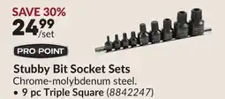 Princess Auto 9 pc Triple Square Stubby Bit Socket Sets offer