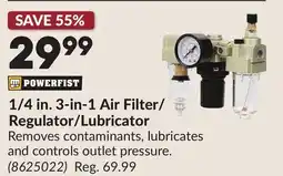 Princess Auto 1/4 in. 3-in-1 Air Filter/ Regulator/Lubricator offer