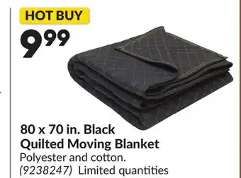 Princess Auto 80 x 70 in. Black Quilted Moving Blanket offer
