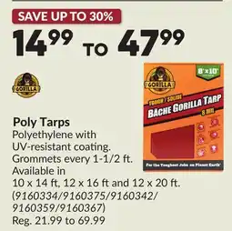 Princess Auto Poly Tarps offer