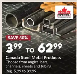 Princess Auto Canada Steel Metal Products offer