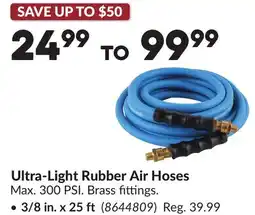 Princess Auto 3/8 in. x 25 ft Ultra-Light Rubber Air Hoses offer