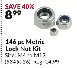 Princess Auto 146 pc Metric Lock Nut Kit offer
