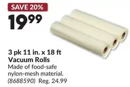 Princess Auto 3 pk 11 in. x 18 Vacuum Rolls offer