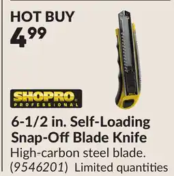 Princess Auto 6-1/2 in. Self-Loading Snap-OffBlade Knife offer