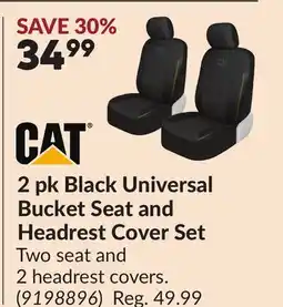 Princess Auto 2 pk Black Universal Bucket Seat and Headrest Cover Set offer